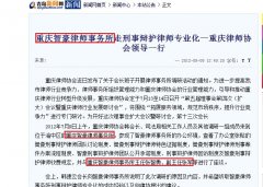 青岛新闻网：重庆智豪律师事务所走刑事辩护律师专业化